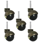 2" Antique Brass Ball Replacement Office Chair Caster Wheels - Set S5357. Fixed Price $24.98.