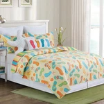 C&f Home Sunny Splash Flip Flops King Bed Quilt 3 Piece Set, Yellow. Fixed Price $90.05.