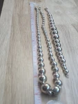 Lot Of 2 Bracelet/necklace Sterling Silver Bench Bead Graduated, 18", Vintage. Fixed Price $149.00.