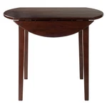Winsome Clayton 36" Round Drop Leaf Solid Wood Dining Table Walnut. Fixed Price $221.99.