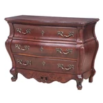 Pulaski Furniture Bombe Form Three Drawer Chest Dresser Buffet Textured Finish. Fixed Price $765.00.