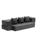 Uimoso Folding Sofa Bed 3-IN-1 Foldable Couch With Pillows Dark Grey Twin. Fixed Price $147.99.