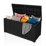 180 Gallon Deck Box Storage Outdoor Garden Patio Chest Organizer Furniture Black. Fixed Price $125.00.