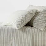 Threshold 250 Thread Count Organic Cotton Percale 4-PIECE Sheet Set. Fixed Price $28.99.