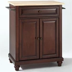 Crosley Furniture Cambridge Natural Wood Top Portable Kitchen Island In Mahogany. Fixed Price $365.99.