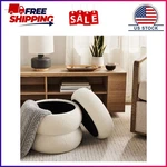 Mainstays Boucle Cloud Storage Ottoman, Cream. Fixed Price $50.04.