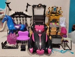 Monster High Scaregrounds Chair Foosball Convertible Horse Furniture Lot. Fixed Price $99.99.