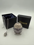 Vintage Stauer Empress Egg Trinket Box & Stand W/ Matching Necklace 20900 Nib. Fixed Price $31.99.