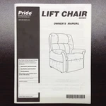 Used Pride INFMANU3446 358 550 Lift Chair Recliner Series Owner's Manual. Fixed Price $10.00.