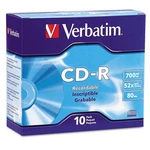 Verbatim 94935 700 MB/80 Min 52X Cd-r Recordable Discs Silver (10/PK) New. Fixed Price $15.23.
