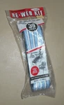 Wellington Re-web Kit W20039 Blue Black White Stripes Nos 39' Webbing Lawnchairs. Fixed Price $19.99.