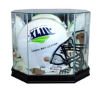 Real Glass Football Helmet Display Case Octagon Full Size Perfect. Fixed Price $131.67.