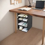 Black Under Desk Storage Cabinet, Height Adjustable High Capacity Shelving. Fixed Price $83.66.