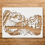 Mount Rushmore Four Presidents Wall Art Reusable Plastic Stencil Physical Pro. Fixed Price $99.00.