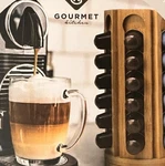Nespresso Pod Organizer For Orig Capsules Bamboo Wood Rotating Holder. Fixed Price $9.99.