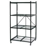 Origami 4 Tier Multipurpose Folding Storage Organizing Rack With Wheels (2 Pack). Fixed Price $324.99.