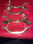 Vintage Lot 5 Arch Tapered Gold Tone Cabinet Door Drawer Pulls 1/8" Handles. Fixed Price $7.60.