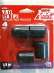 Ace 5015656 Vinyl Leg Tips, 4 Pc. Black 7/8", Free Shipping. Fixed Price $10.00.
