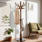 73" Adjustable Wood Coat Rack With Base For Home & Office (antique). Fixed Price $247.99.