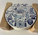 Nib Columbia University Set Of 4 Mosaic Coasters For Drinks Tile Design Holder. Fixed Price $29.99.