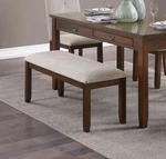 Dark Cherry Finish Wooden Frame 1PC Bench Chenille Upholstery Dining Furniture. Fixed Price $199.71.