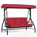 Deluxe Porch Swing 3-SEAT Patio Chair Outdoor Hanging W/ Adjustable Canopy. Fixed Price $229.99.