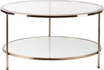 Southern Enterprises Risa Cocktail Table Round CK0430 - White/metallic Gold. Fixed Price $151.84.