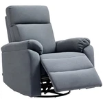 Homcom Wide Swivel Rocker Recliner, Overstuffed Reclining Sofa, Gray. Fixed Price $262.00.