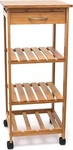 New Lipper International 8914 Bamboo Wood Space-saving Cart With Drawer Nice!. Fixed Price $129.99.