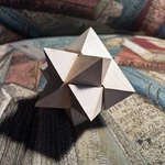 Vintage Puzzle Wooden Star Cube Brain Teaser Game Office Kids Adults Boho Decor. Fixed Price $12.00.