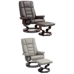 Homcom Swivel Recliner With Ottoman, Faux Leather Reclining Chair. Fixed Price $299.99.