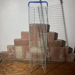 Atlantic Tower 42 Storage Rack Holder Gray Wire Metal Vtg Blue Handle. Fixed Price $40.00.