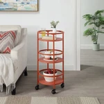 32 Inch Tier Rolling Kitchen Storage Cart Utility Organizer W/ Lockable Wheels. Fixed Price $46.32.