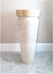 Marble Sink Modern Real Stone Cone Pedestal Design. Fixed Price $1850.20.