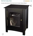 Crosley Bardstown Entertainment Center Stand, Black. Fixed Price $119.99.