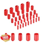 Uxcell 100PCS Round Rubber End Caps, 3-7MM, Red Thread Protectors. Fixed Price $20.00.