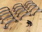 15 Cast Iron Handles Rustic Drawer Pulls Long W/ Screws Farmhouse. Fixed Price $42.99.