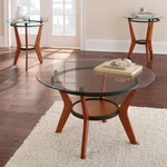 Steve Silver Company Saxony 3 Piece Cocktail And End Table Set In Cherry. Fixed Price $306.60.