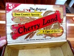 Antique Cherry Land Door County Wood Cigar Box Karl Heinrich Baileys Harbor Wis. Fixed Price $45.00.
