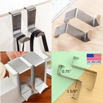 2PCS Stainless Steel Silver Over Door Hanger Holder Hook Wreath Jacket Bag Tools. Fixed Price $8.79.