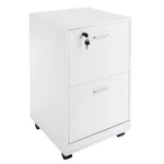 Lavish Home File Cabinet White 2-DRAWER Engineered Wood Locking Wheels Vertical. Fixed Price $111.50.