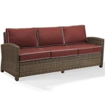Crosley Furniture Bradenton Fabric Patio Sofa In Brown And Red. Fixed Price $800.30.