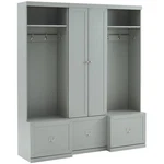 Crosley Furniture Harper 3 Pc Modern Wooden Entryway Storage Set In Gray. Fixed Price $854.95.