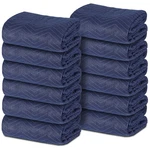 12 Moving Blankets 72"X80" Heavy Duty Packing Furniture Dark Blue. Fixed Price $65.58.