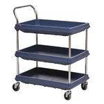 Metro BC2030-3DBL Utility Cart With Deep Lipped Plastic Shelves, High Density. Fixed Price $309.99.