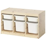 Ikea Trofast Storage White-stained Pine/white With Boxes Kids Organizer. Fixed Price $135.00.