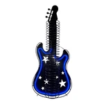 Neon Guitar Shape Cd Rack Holder Tower Nostalgic Blue Light Memory Lane 31.75. Fixed Price $250.00.