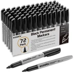 72 Pcs Black Permanent Marker Set Fine Tip Waterproof Smear Bulk Pens. Fixed Price $28.88.