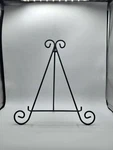 Black Metal Display Easel Tripod Design Scrollwork. Fixed Price $24.00.