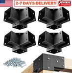 Steel Pergola Kit Corner Brackets 3-WAY 4"X4" Diy Woodworks Post 90 Angles. Fixed Price $106.99.